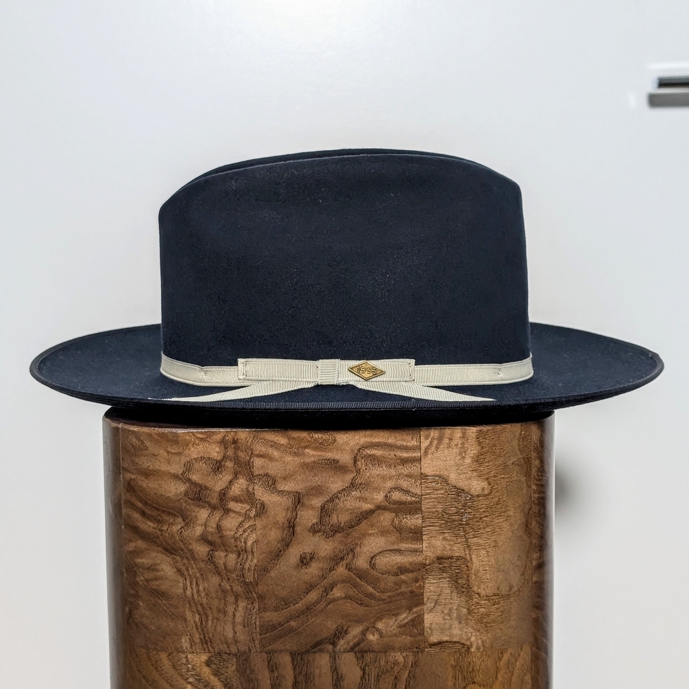 Stetson Black Hat with Cream Band
